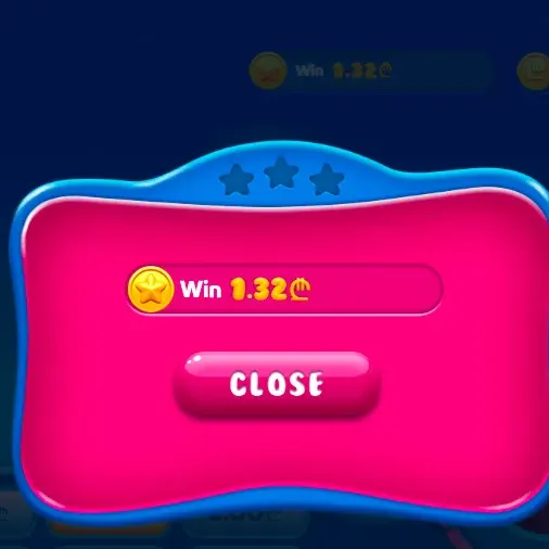 Balloon en 1xBet — pantalla de ganancia del juego